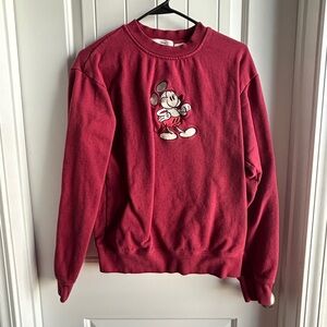 Disney Parks Red Mickey Mouse Sweatshirt